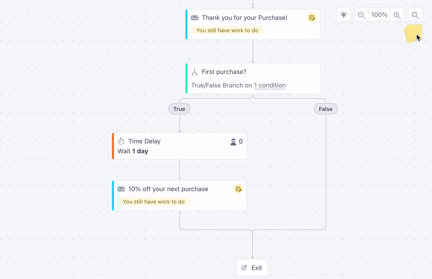 Add sticky notes to your workflow