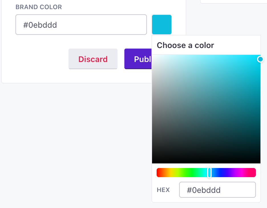pick a color for the subscription center